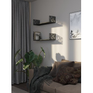 Полка навесная 17х80х22 см из ЛДСП Антрацит 381011